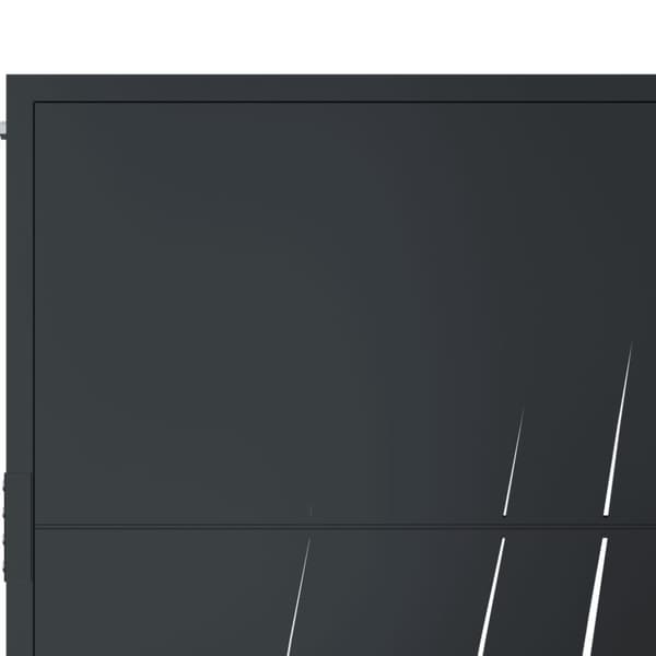 vidaXL Trädgårdsgrind antracit 105x105 cm stål gräsdesign