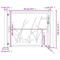Miniatyrbild 9 av 9: vidaXL Trädgårdsgrind antracit 105x105 cm stål gräsdesign
