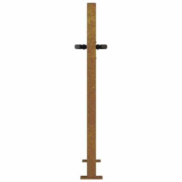 vidaXL havelåge 105x105 cm cortenstål græsdesign