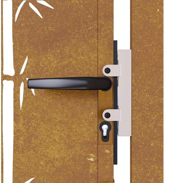 vidaXL Hageport 105x80 cm cortenstål bambusdesign