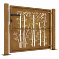 Miniatyrbilde 7 av 11: vidaXL Hageport 105x105 cm cortenstål bambusdesign