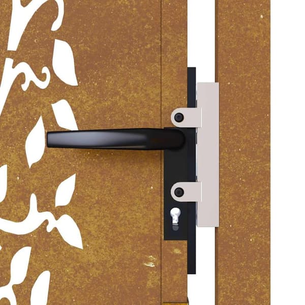 vidaXL Hageport 105x130 cm cortenstål tredesign