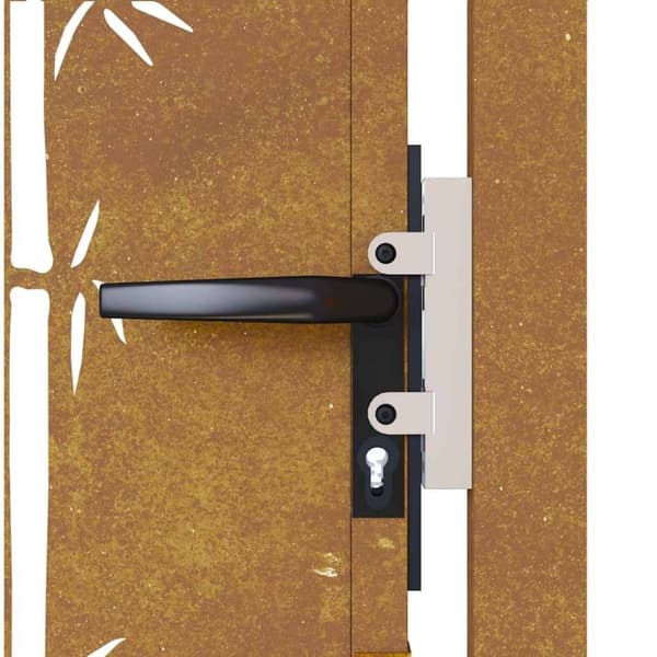 vidaXL Puutarhaportti 105x180 cm corten teräs bambukuvio