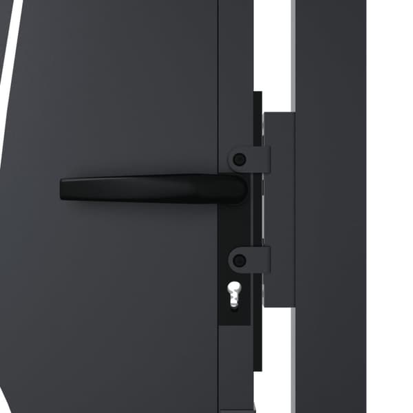 vidaXL Hageport antrasitt 105x155 cm stål gressdesign