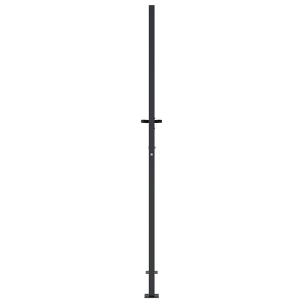 vidaXL havelåge 105x205 cm stål bambusdesign antracitgrå
