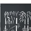 Miniatyrbild 6 av 9: vidaXL Trädgårdsgrind antracit 105x180 cm stål bambudesign