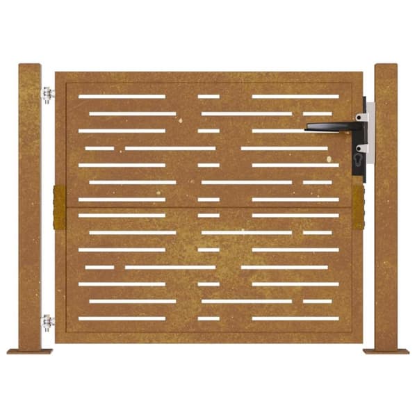 vidaXL Hageport 105x80 cm cortenstål firkantet design