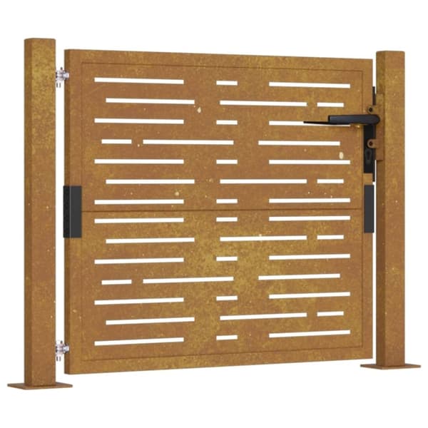 vidaXL Hageport 105x80 cm cortenstål firkantet design