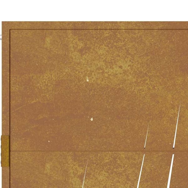 vidaXL Puutarhaportti 105x155 cm corten teräs ruohokuvio