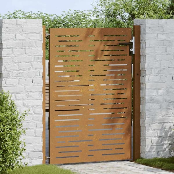 vidaXL Hageport 105x130 cm cortenstål firkantet design