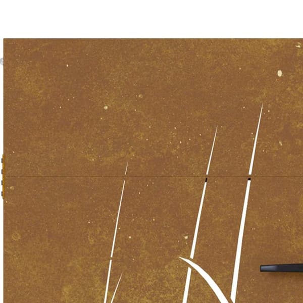 vidaXL Puutarhaportti 85x200 cm corten teräs ruohokuvio