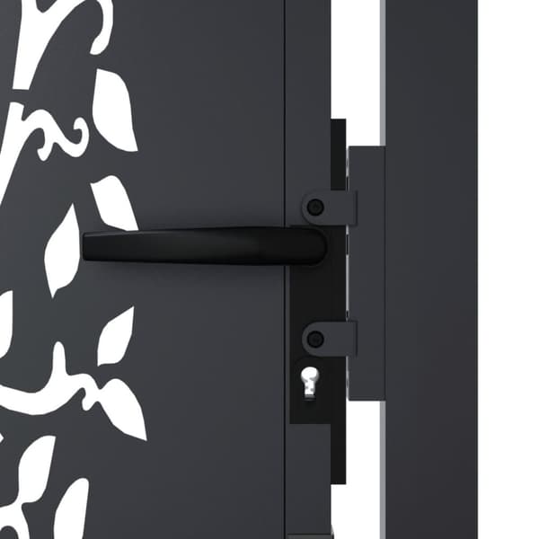 vidaXL Hageport antrasitt 105x130 cm stål tredesign