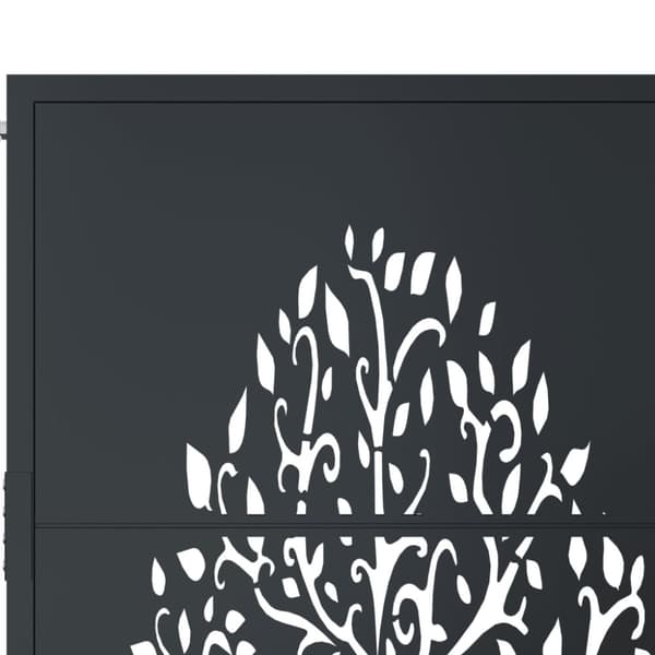 vidaXL havelåge 105x130 cm stål trædesign antracitgrå