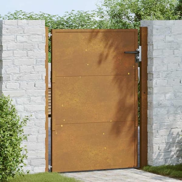 vidaXL Hageport 105x130 cm cortenstål