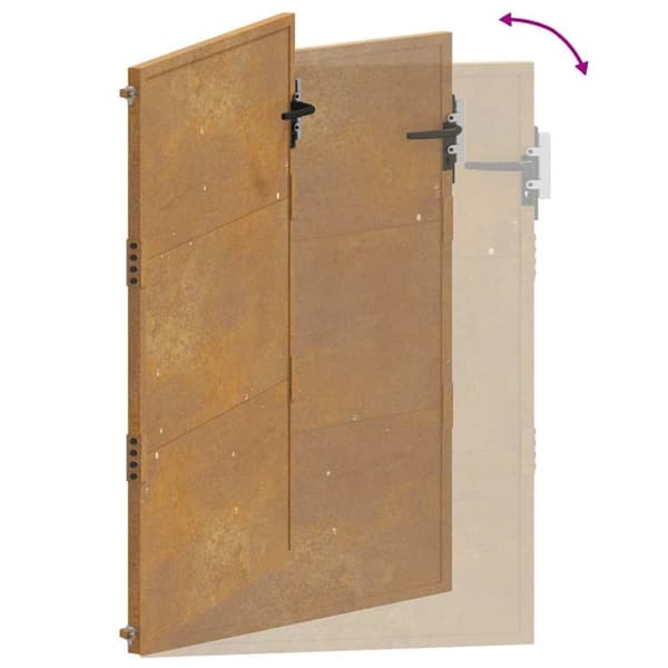 vidaXL Hageport 105x130 cm cortenstål