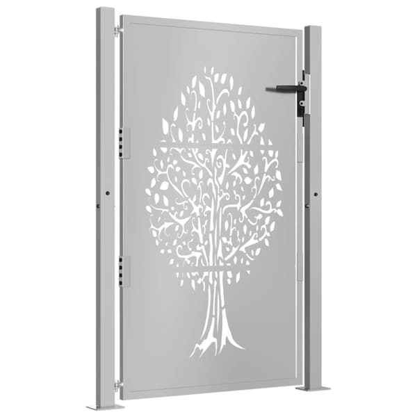 vidaXL Puutarhaportti 105x155 cm corten teräs puukuvio