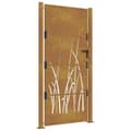 Miniatyrbilde 3 av 11: vidaXL Hageport 105x205 cm cortenstål gressdesign