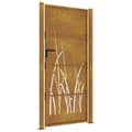 Miniatyrbilde 6 av 11: vidaXL Hageport 105x205 cm cortenstål gressdesign