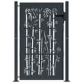 Miniatyrbilde 3 av 9: vidaXL Hageport antrasitt 105x130 cm stål bambusdesign