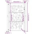 Miniatyrbilde 9 av 9: vidaXL Hageport antrasitt 105x130 cm stål bambusdesign