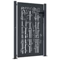 Miniatyrbilde 2 av 9: vidaXL Hageport antrasitt 105x130 cm stål bambusdesign