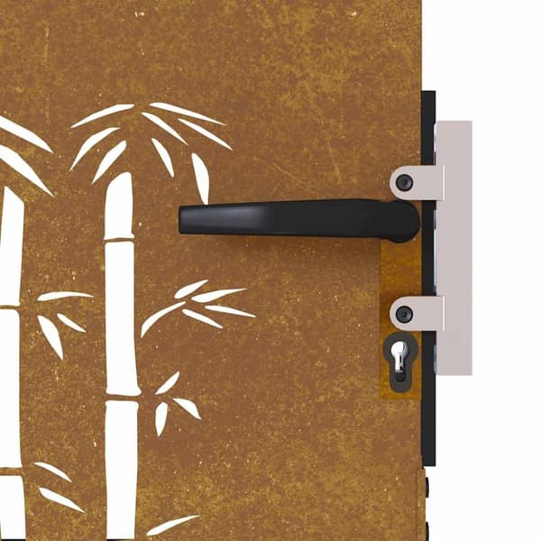vidaXL havelåge 85x100 cm cortenstål bambusdesign