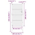 Miniatyrbilde 6 av 6: vidaXL Hageport antrasitt 105x250 cm stål