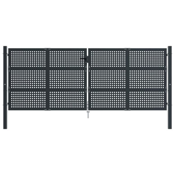 vidaXL havelåge 400x200 cm stål antracitgrå