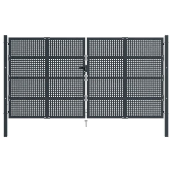 vidaXL Hageport antrasitt 400x175 cm stål