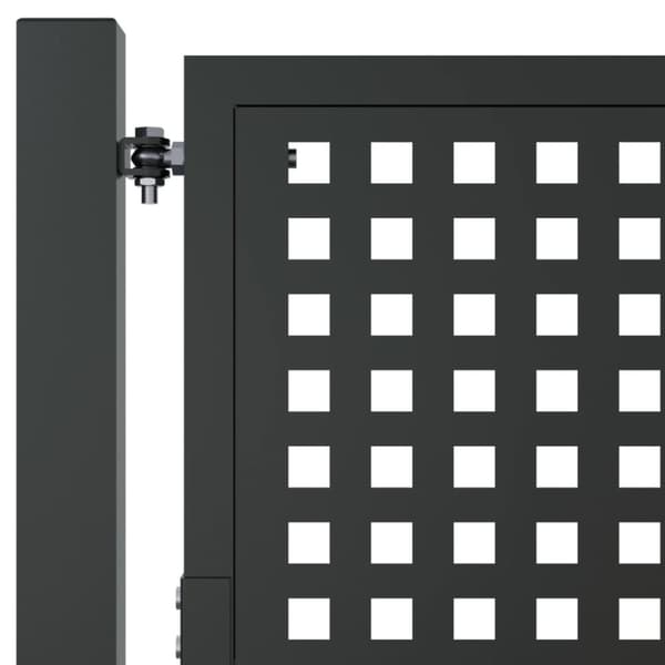 vidaXL Puutarhaportti antrasiitti 105x225 cm teräs