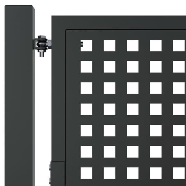 vidaXL havelåge 105x125 cm stål antracitgrå