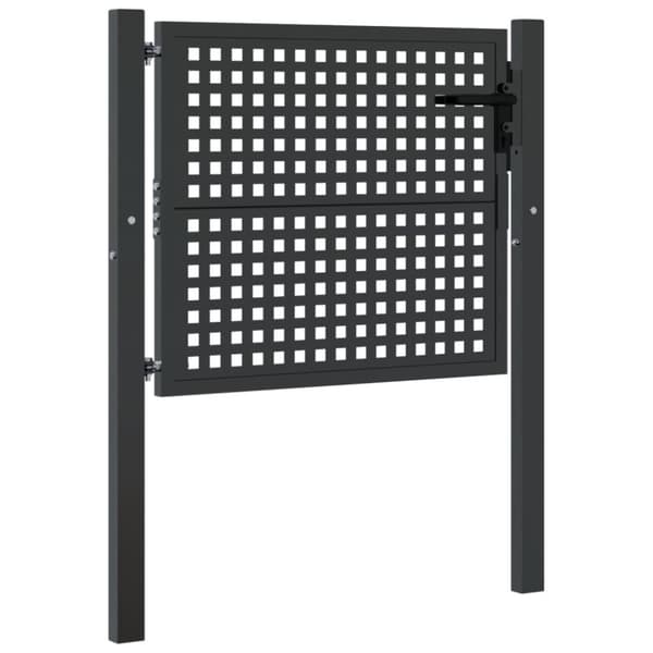 vidaXL havelåge 105x125 cm stål antracitgrå