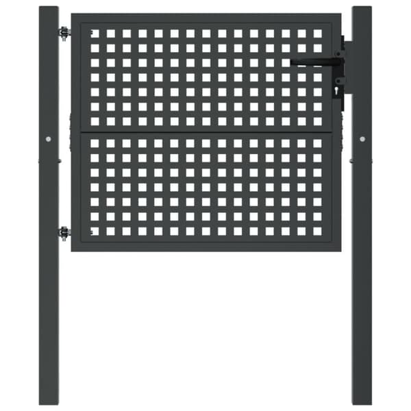 vidaXL Hageport antrasitt 105x125 cm stål