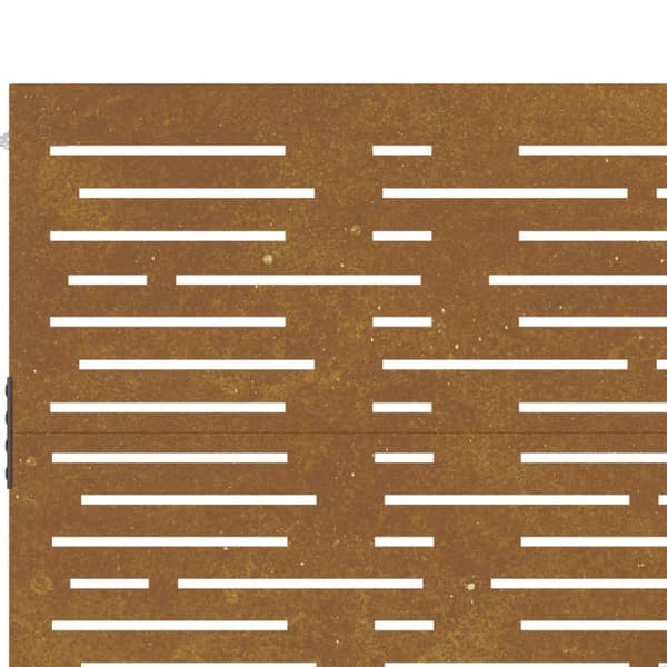 Puutarhaportti 105x205 cm corten teräs raitakuvio