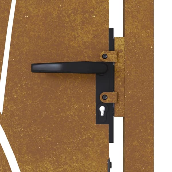 Puutarhaportti 105x180 cm corten teräs ruohokuvio
