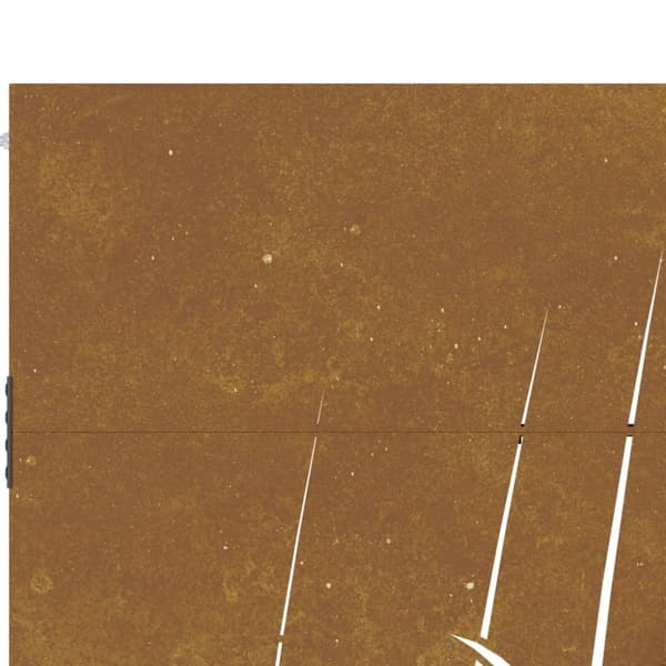 Puutarhaportti 105x180 cm corten teräs ruohokuvio