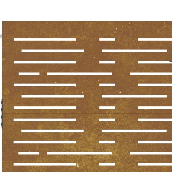 Puutarhaportti 85x150 cm corten teräs raitakuvio