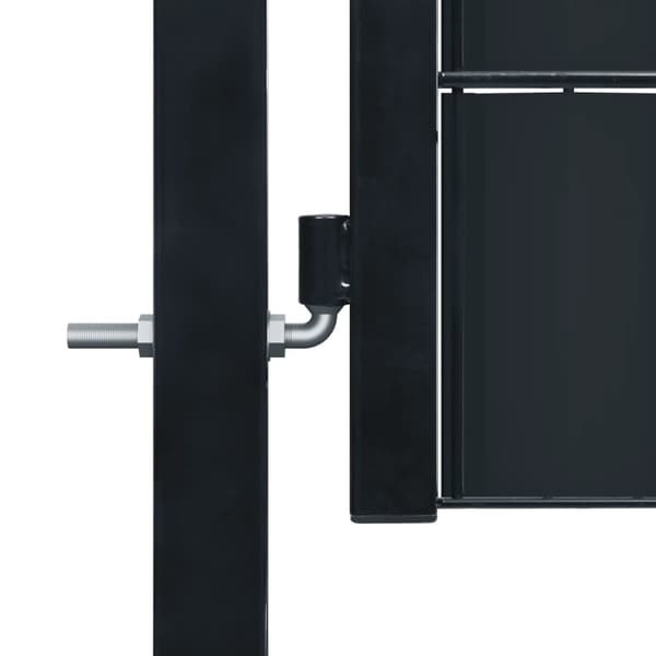 hegnslåge 100x101 cm PVC og stål antracitgrå