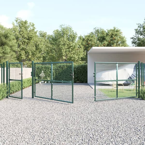 gitterlåge til havehegn 500x175 cm galvaniseret stål grøn