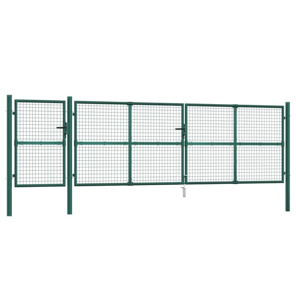 gitterlåge til havehegn 500x175 cm galvaniseret stål grøn