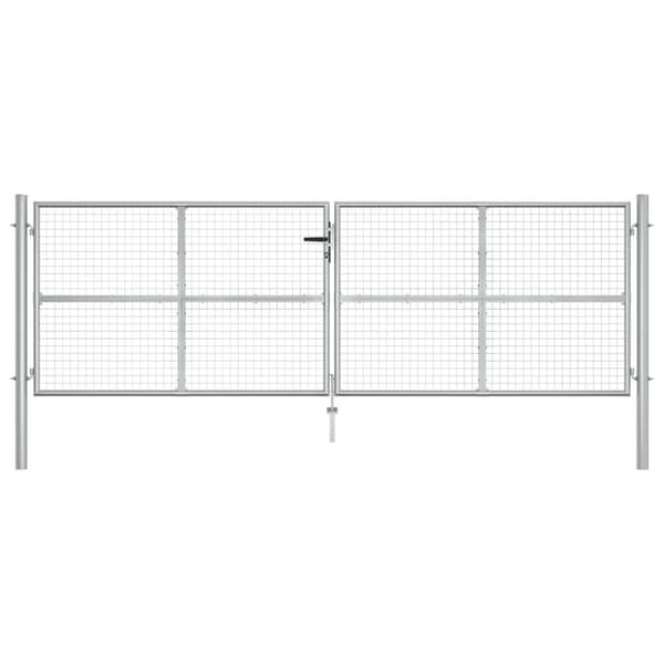 havelåge galvaniseret stål 415 x 175 cm sølvfarvet