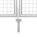 Miniatyrbillede 3 af 5: havelåge 350 x 75 cm stål sølvfarvet