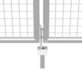 Miniatyrbillede 4 af 5: havelåge galvaniseret stål 415 x 225 cm sølvfarvet