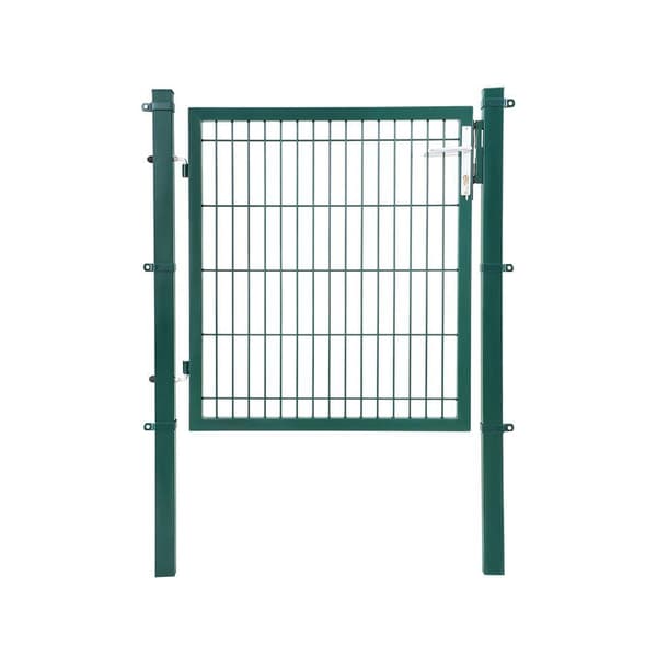 Rootz-puutarhaportti - Metallinen puutarhaportti - Pieni puutarhaportti - Lukolla varustettu puutarhaportti - Vihreä - 106 x 150 cm