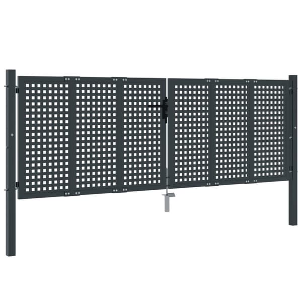 Puutarhaportti antrasiitti 300x150 cm teräs