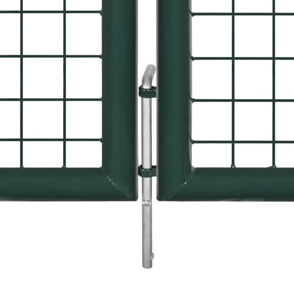 vidaXL havelåge 306 x 150 cm stål grøn - Låger