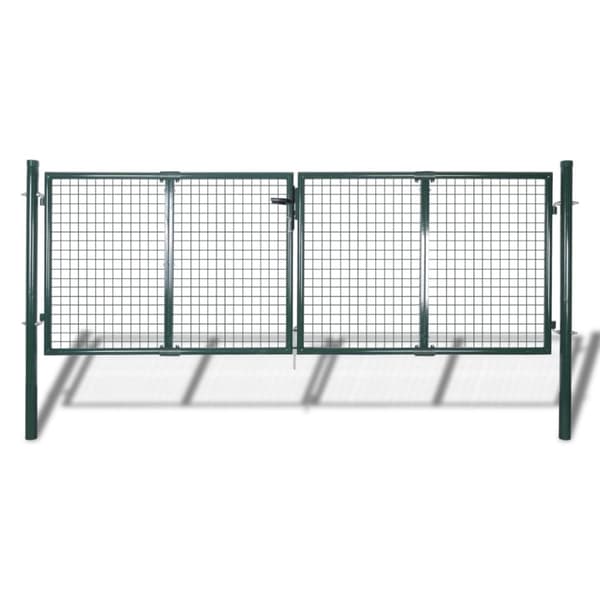 vidaXL havelåge 306 x 150 cm stål grøn -  Låger