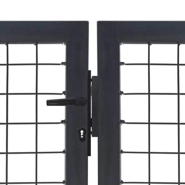 vidaXL Puutarhaportti tolpilla teräs 350x120 cm antrasiitti -  Portit