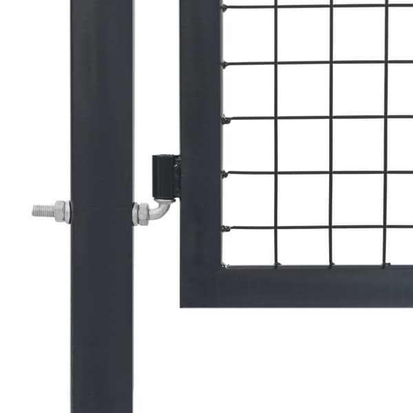 vidaXL Puutarhaportti tolpilla teräs 350x120 cm antrasiitti -  Portit