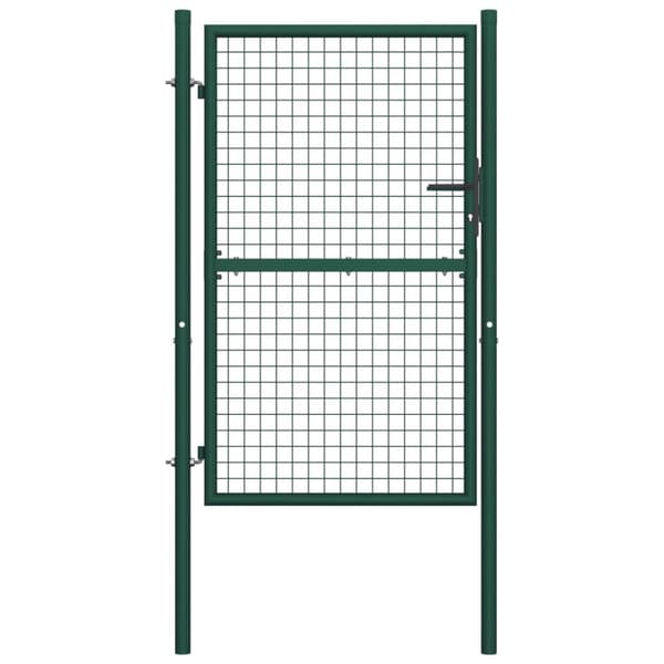 vidaXL Pihaportti teräs 100x175 cm vihreä -  Portit